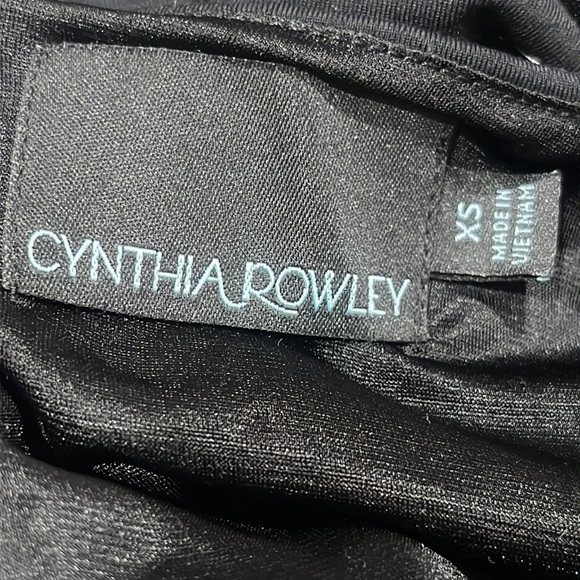 CYNTHIA ROWLEY GOLD EMBELLISHED METAL CIRCLE BODYCON KNEE LENGTH DRESS SIZE XS - Picture 3 of 11